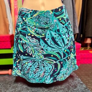 Lilly Pulitzer Maryana Skort - Low Tide Navy Catty Purrsonality (Size XXS)
